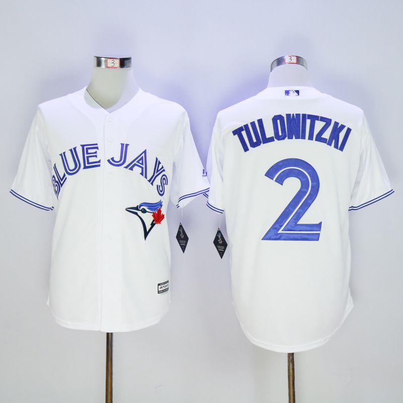 Men Toronto Blue Jays 2 Tulowitzki White Game MLB Jerseys